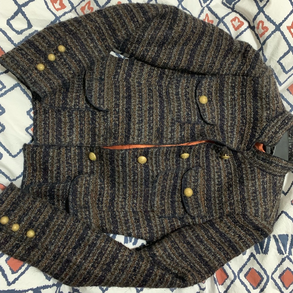 Zara Chanelesqe Jacket with Gold Buttons